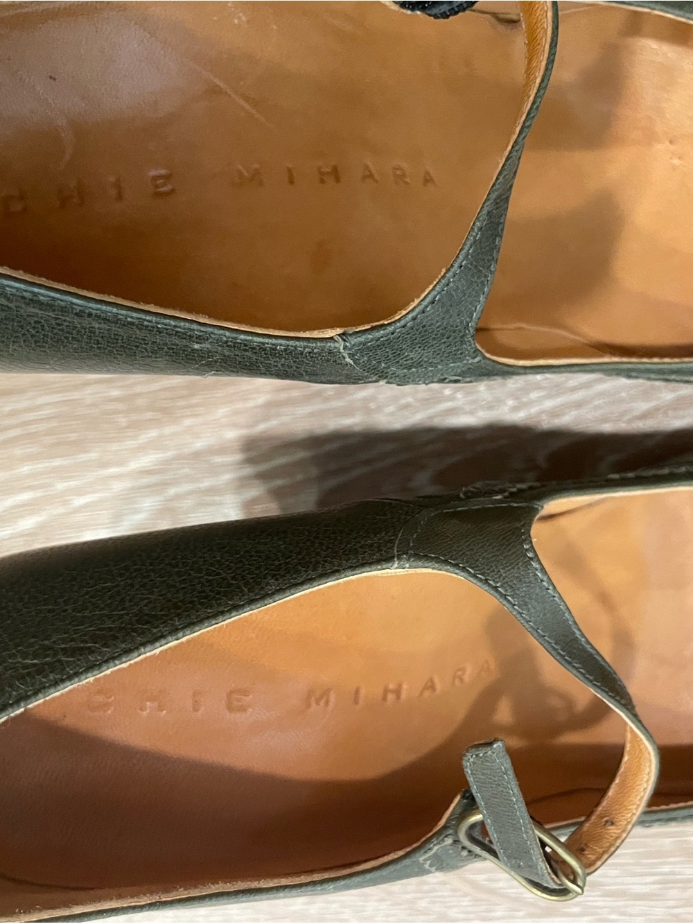 Chie Mihara Olive Leather Mary Jane Heels Size 39 / US 8.5 - Picture 5 of 7